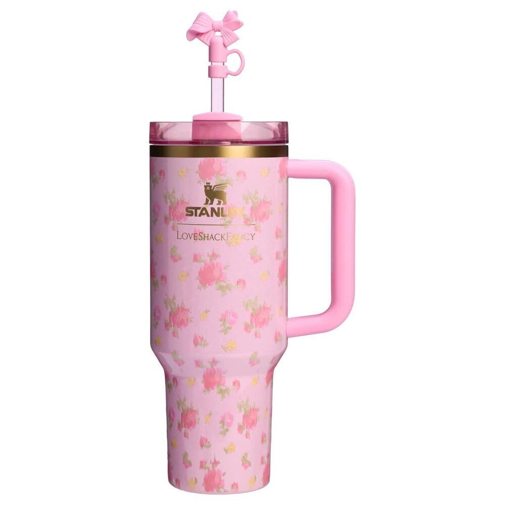 NWT Stanley x LoveShackFancy Pink Floral Quencher H2.0 Tumbler 40oz – Sold Out